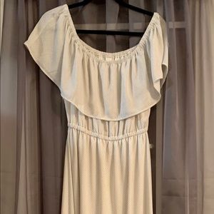 New York & Company Maxi Polka Dot Dress